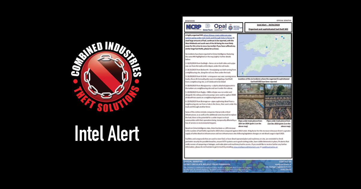 Intel Alert: Organised and Sophisticated Fuel theft MO – 30/01/2024