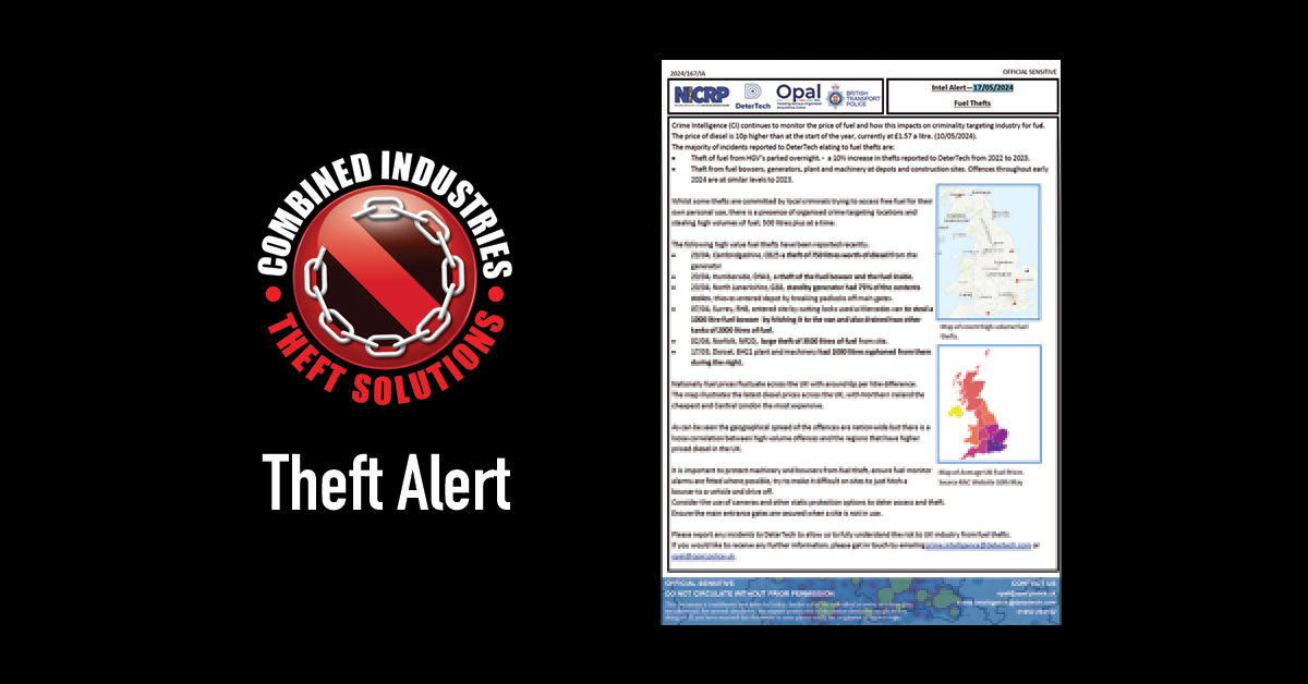 Intel Alert: Fuel Thefts – 17/05/2024