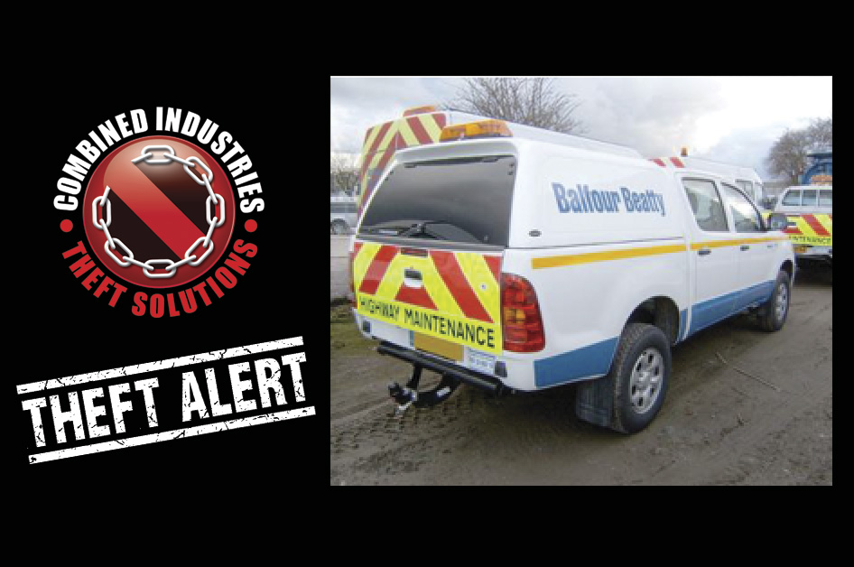 Theft Alert – Theft of Balfour Beatty Toyota Hi Lux