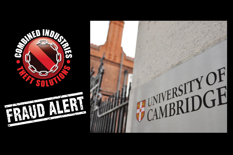 Fraudster posing as Head of Procurement Cambridge University